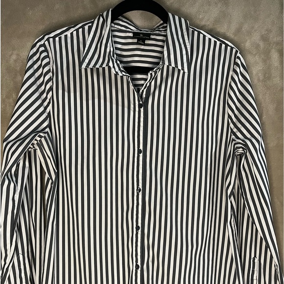 WORTHINGTON COLLARED CUFFED LONG SLEEVE SHIRT - Picture 2 of 12